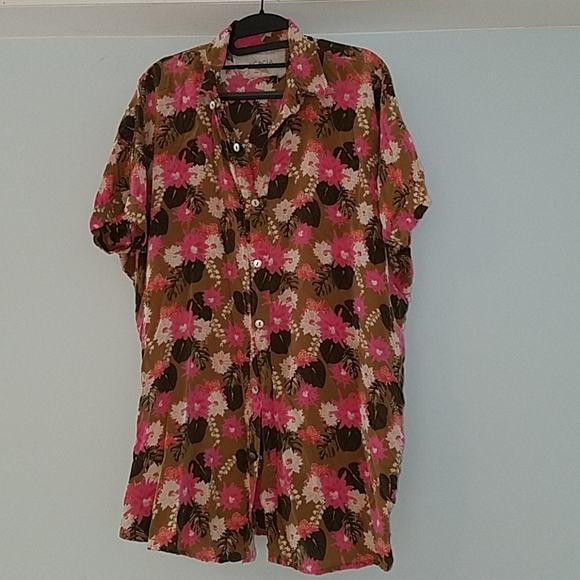 Rare acacia mombasa lei day blouse shirtdress P XS - Picture 8 of 15